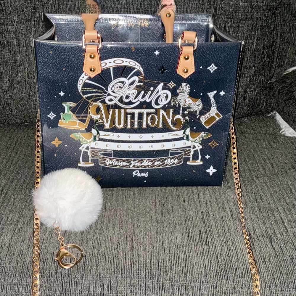Handmade Shopping Bag Tote w/PVC Protector